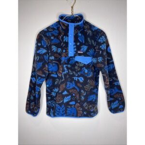 New Boys Patagonia Synchilla Snap-T Pullover Across Oceans Pitch Blue Large (12)